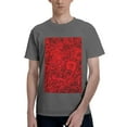 thumbnail image 1 of Bingfone Red Rose Men'S Loose Fit Short-Sleeve Pocket T-Shirt, 1 of 7