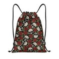 thumbnail image 1 of Bingfone Red Rose Skull Drawstrings Backpacks Bags for Men Women Gym Drawstrings Bag-Small, 1 of 8