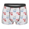 thumbnail image 1 of Bingfone Red Squirrel And Blue Rabbit Men's Underwear - Casual Stretch Boxer Briefs-Small, 1 of 7