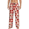 thumbnail image 1 of Bingfone Red Strawberry Mens All Over Print Sleep Pajama Pants-Small, 1 of 5