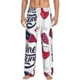thumbnail image 1 of Bingfone Red Wine Glass Bottle Mens All Over Print Sleep Pajama Pants-Medium, 1 of 9