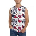 thumbnail image 1 of Bingfone Red Wine Glass Bottle Pattern Men's Tank Tops Workout Sleeveless Tee Shirts Running Beach Tanks for Men-Medium, 1 of 8