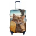 thumbnail image 1 of Bingfone Relaxing Cat With Orange Juice Luggage Cover Washable Suitcase Cover Protector Anti-scratch Suitcase cover Fits 18-32 Inch Luggage (No luggage included), 1 of 8
