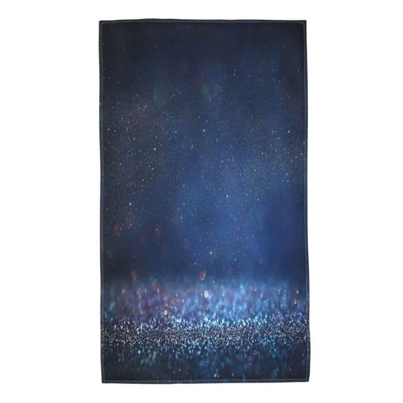 Bingfone Retro Blue Glitter Ultra Absorbent & Soft Hand Towels For Bath, Hand, Face, Gym And Spa-27.5x16in