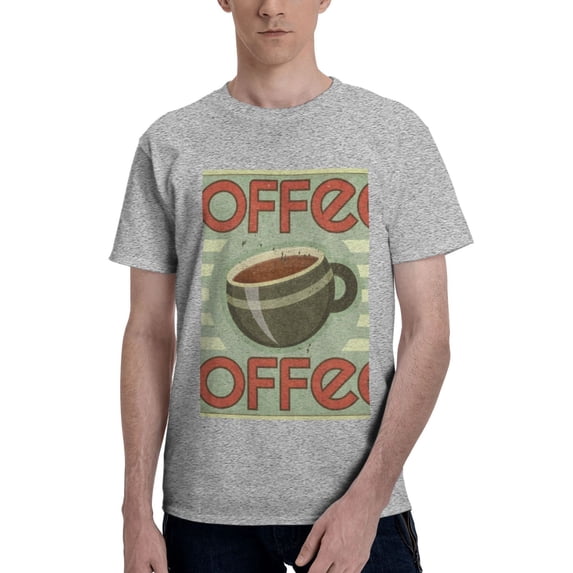 Bingfone Retro Cover For Coffee Men'S Loose Fit Short-Sleeve Pocket T-Shirt