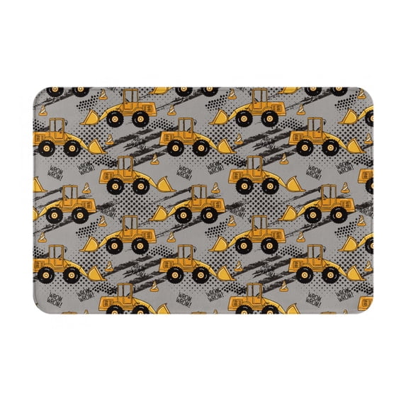 Bingfone Retro Excavator Door Mat 16"x24" Front Entrance Non-Slip Low Profile Washable for Entryway