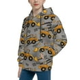 thumbnail image 1 of Bingfone Retro Excavator Pattern Youth Classic Hoodies Soft Hooded Pullover Sweatshirts for Girls and Boys, 1 of 6