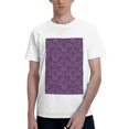 thumbnail image 1 of Bingfone Retro Florals Purple Men'S Loose Fit Short-Sleeve Pocket T-Shirt, 1 of 7