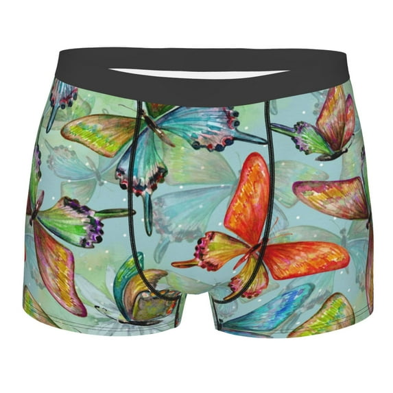 Bingfone Retro Seamless Flying Butterflies Men'S Underwear - Casual Stretch Boxer Briefs-Xx-Large