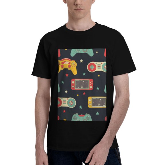 Bingfone Retro Video Game Men'S Loose Fit Short-Sleeve Pocket T-Shirt