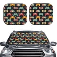 thumbnail image 1 of Bingfone Retro Video Game Print 2-Piece Sun Shade Front Windshield - Foldable Car Front Window Sunshades For Most Sedans Suv Truck - Small, 1 of 7