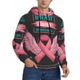 thumbnail image 1 of Bingfone Ribbon With Angel Wings Men's Drawstring Hoodie Long Sleeve Pocket Sweatshirts-XX-Large, 1 of 6