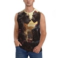 thumbnail image 1 of Bingfone Romantic Flower Lion Couple Pattern Men's Tank Tops Workout Sleeveless Tee Shirts Running Beach Tanks for Men-Small, 1 of 4