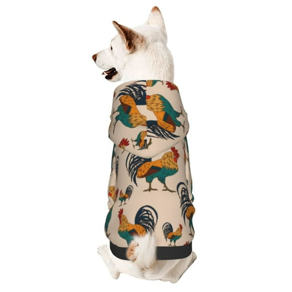 Bingfone Rooster Dog Clothes Hoodie, Pet Winter Coat,Puppy Sweatshirts for Small Dogs Boy Girl,Suitable for All Breeds-X-Large