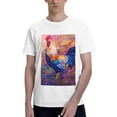 thumbnail image 1 of Bingfone Rooster Oil Painting Men'S Loose Fit Short-Sleeve Pocket T-Shirt, 1 of 7