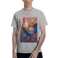 thumbnail image 1 of Bingfone Rooster Oil Painting Men'S Loose Fit Short-Sleeve Pocket T-Shirt, 1 of 7