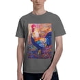 thumbnail image 1 of Bingfone Rooster Oil Painting Men'S Loose Fit Short-Sleeve Pocket T-Shirt, 1 of 7