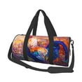 thumbnail image 1 of Bingfone Rooster Oil Painting Print Gym Duffle Backpack for Men Women,Travel Weekender Carry-On Bags with Detachable Back Pack Straps for Traveling Overnight Climb Sports, 1 of 8