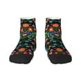 thumbnail image 1 of Bingfone Roosters And Flowers Design Patterned Men'S Women'S Casual Cotton Socks, 1 of 9