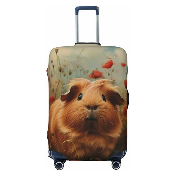 Bingfone Rose Cute Guinea Pig Luggage Cover Washable Suitcase Cover Protector Anti-scratch Suitcase cover Fits 18-32 Inch Luggage (No luggage included)