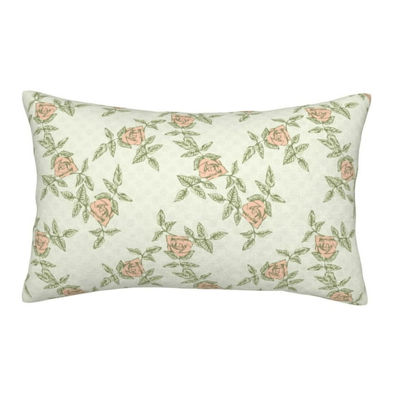 Bingfone Rose Darkseagreen Color Background Standard Size Pillowcase, Long Staple Pure Cotton Envelope Closure Pillow Cover,16"X24"