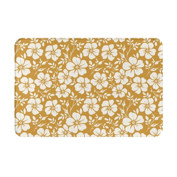 Bingfone Rose Flowers Door Mat 16"x24" Front Entrance Non-Slip Low Profile Washable for Entryway