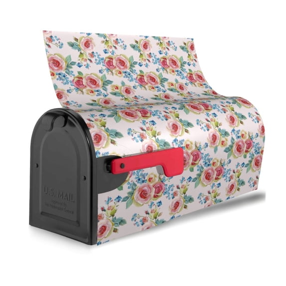 Bingfone Rose Flowers Magnetic Mailbox Cover Standard Size for Garden Yard Outdoor Decorations-21x18 in