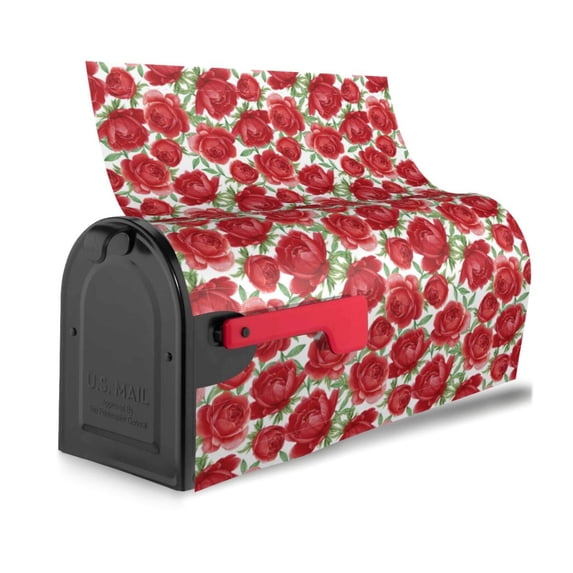 Bingfone Rose Flowers Magnetic Mailbox Cover Standard Size for Garden Yard Outdoor Decorations-21x18 in