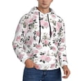 thumbnail image 1 of Bingfone Rose Flowers Men's Drawstring Hoodie Long Sleeve Pocket Sweatshirts-Medium, 1 of 6
