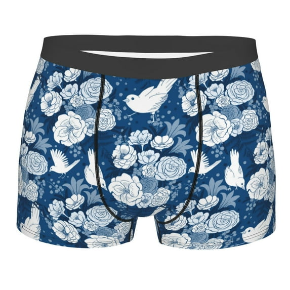 Bingfone Rose Flowers Men's Underwear - Casual Stretch Boxer Briefs-Small