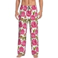 thumbnail image 1 of Bingfone Rose Flowers Mens All Over Print Sleep Pajama Pants-Medium, 1 of 5