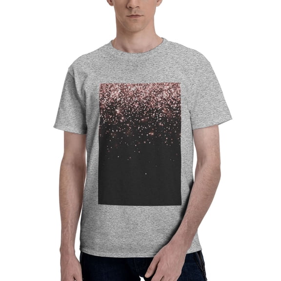 Bingfone Rose Gold Glitter1 Men'S Loose Fit Short-Sleeve Pocket T-Shirt