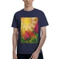 thumbnail image 1 of Bingfone Rose Psychedelic Men'S Loose Fit Short-Sleeve Pocket T-Shirt, 1 of 7