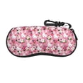 thumbnail image 1 of Bingfone Rose Rabbit Print Sunglasses Case Portable Travel Zipper Eyeglasses Case With Hook, 1 of 6