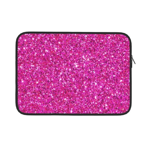 Bingfone Rose Red Glitter Laptop Sleeve Case 13 Inch, 360° Protective Computer Carrying Bag