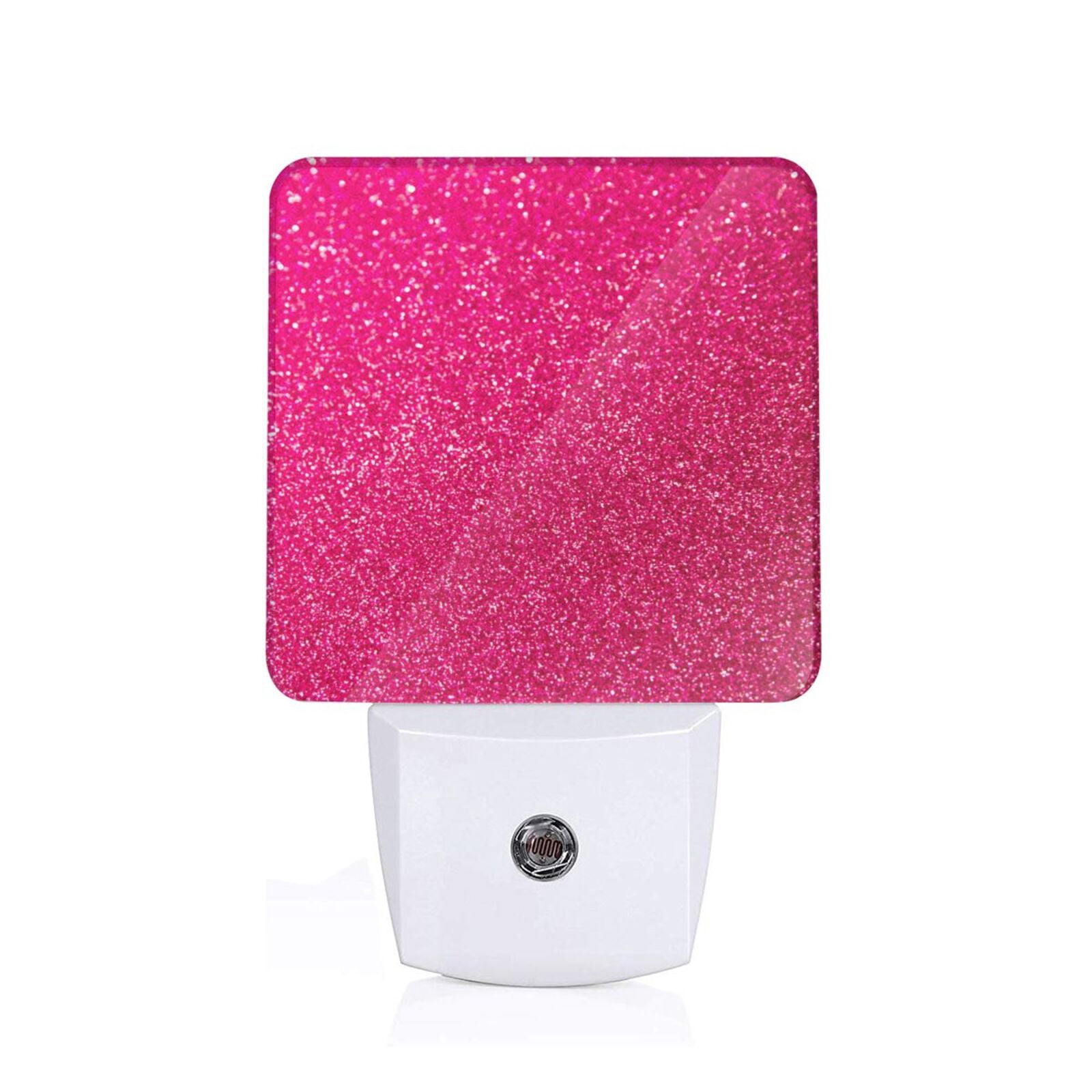 Bingfone Rose Red Glitter Print Night Lights Plug into Wall,Dusk to ...