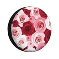 thumbnail image 1 of Bingfone Rose Spare Tire Cover Weatherproof Universal Wheel Protectors For Rv Camper Travel Trailer Suv Truck 17 Inch, 1 of 9