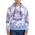 thumbnail image 1 of Bingfone Round Snow Merry Christmas Men'S Drawstring Hoodie Long Sleeve Pocket Sweatshirts-4x-Large, 1 of 9