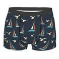 thumbnail image 1 of Bingfone Sailboat And Seagull Men's Underwear - Casual Stretch Boxer Briefs-Small, 1 of 7
