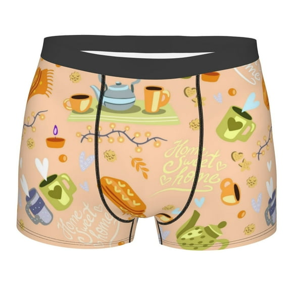 Bingfone Scandinavian Style Hygge Men'S Underwear - Casual Stretch Boxer Briefs-Large