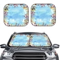 thumbnail image 1 of Bingfone Sea And Fish Windshield Sun Shade 2-Piece Foldable Car Front Window Sunshade For Most Sedans Suv Truck - Auto Sun Blocker Visor Protector Blocks Max Uv Rays - Small, 1 of 7