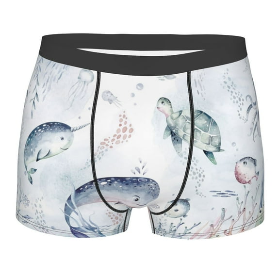 Bingfone Sea Animals Men'S Underwear - Casual Stretch Boxer Briefs-Large