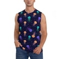 thumbnail image 1 of Bingfone Sea Jellyfish Pattern Men's Tank Tops Workout Sleeveless Tee Shirts Running Beach Tanks for Men-Large, 1 of 8