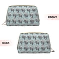 thumbnail image 1 of Bingfone Sea Otter Print Leather Makeup Bag, Portable Hand-held Zipper Female Cosmetic Bag Toiletry Bag, Suitable for Home and Travel, 1 of 6