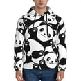 thumbnail image 1 of Bingfone Seamless Pattern Cute Panda Men'S Drawstring Hoodie Long Sleeve Pocket Sweatshirts-4x-Large, 1 of 9