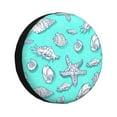 thumbnail image 1 of Bingfone Seashell And Starfish Spare Tire Cover Weatherproof Universal Wheel Protectors For Rv Camper Travel Trailer Suv Truck 17 Inch, 1 of 9