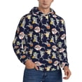 thumbnail image 1 of Bingfone Sharks In Sunglasses Men's Drawstring Hoodie Long Sleeve Pocket Sweatshirts-Large, 1 of 6