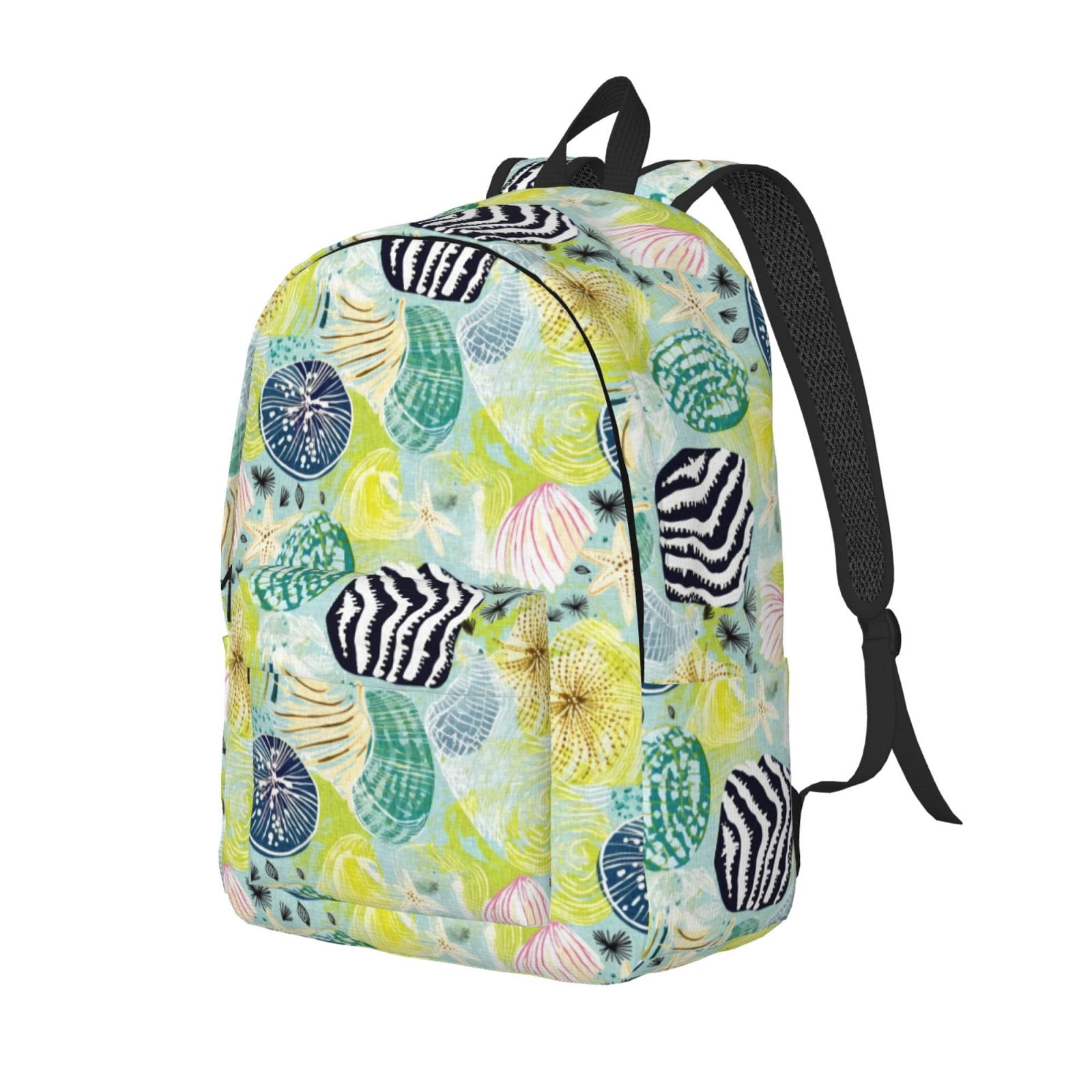 Bingfone Shell Clam Print Canvas College Laptop Backpack, Large ...