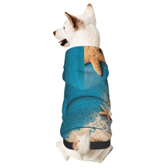 Bingfone Shells And Starfish Dog Clothes Hoodie, Pet Winter Coat,Puppy Sweatshirts For Small Dogs Boy Girl,Suitable For All Breeds-X-Large