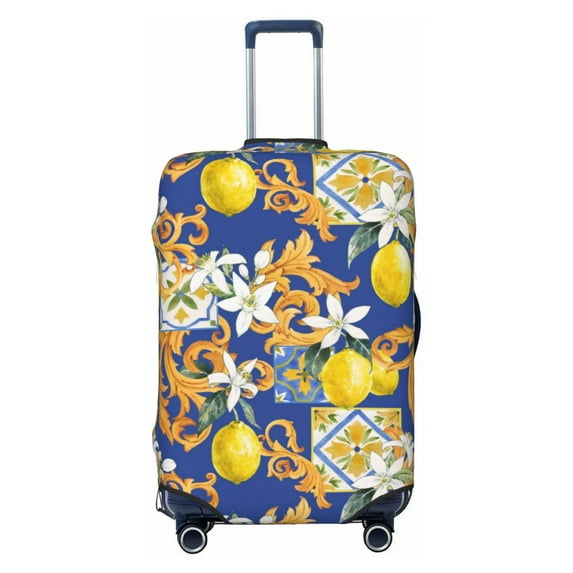 Bingfone Sicilian Style Luggage Cover Washable Suitcase Cover Protector Anti-Scratch Suitcase Cover Fits 18-32 Inch Luggage (without luggage)
